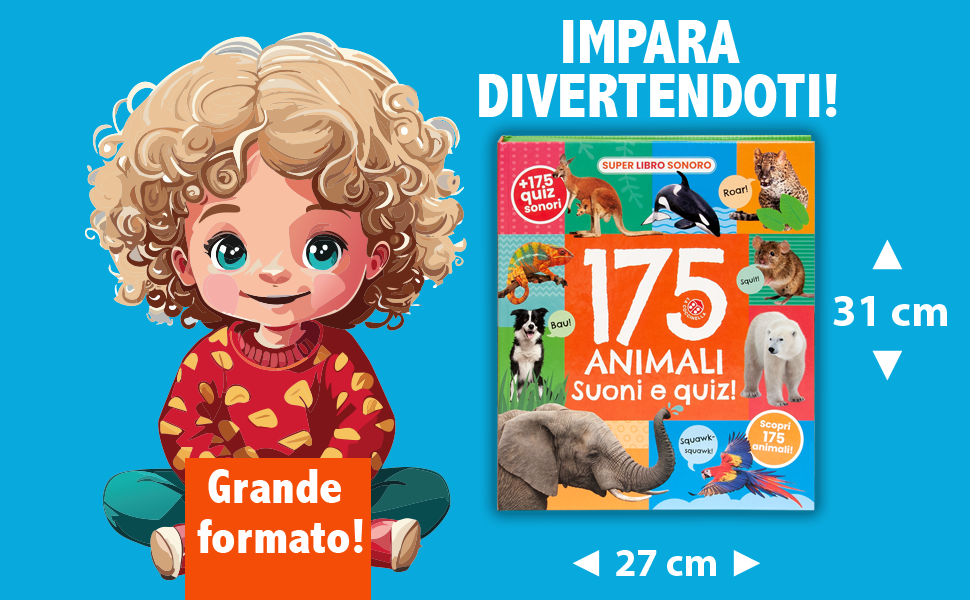 175 animali. Suoni e quiz!