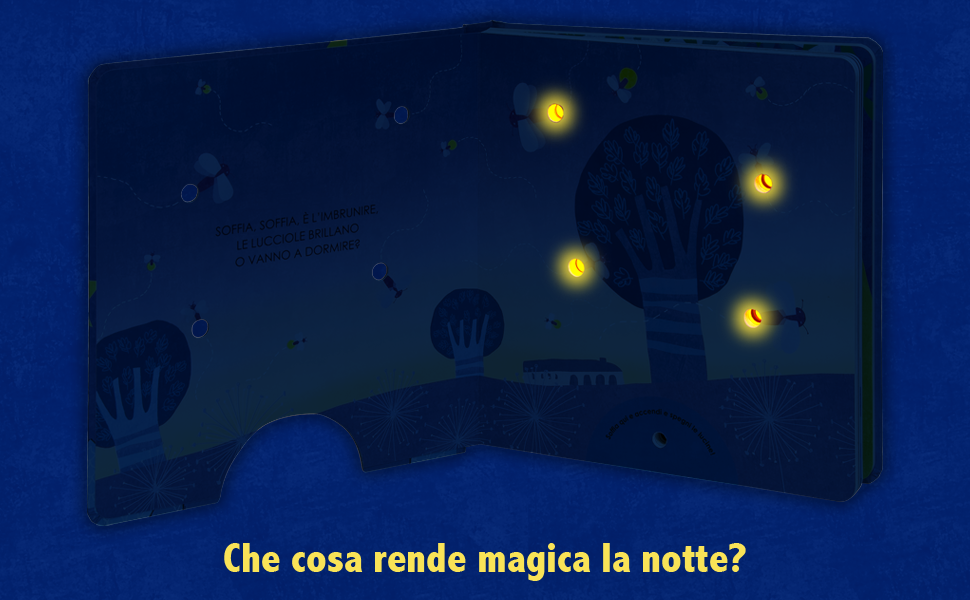 Le luci nella notte blu - libro con lucine che si accendono con un soffio