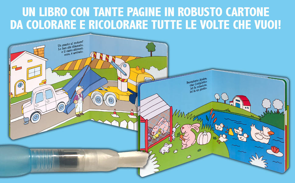 Colora e ricolora la fattoria con il pennarello magico